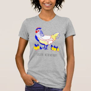 Camiseta "Chillin' con mis pimientos" Hen con chicles