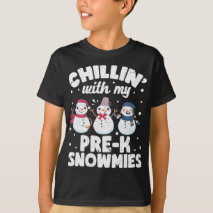 Camiseta Chillin Con Mis Snowmies Aburridas Nieves