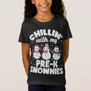 Camiseta Chillin Con Mis Snowmies Aburridas Nieves
