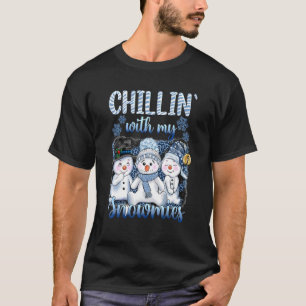 Camiseta Chillin Con Mis Snowmies Cute Costum Retro De Snow