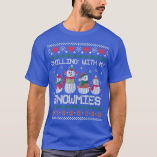 Camiseta Chillin' Con Mis Snowmies Graciosos Navidades Swe