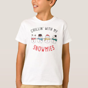 Camiseta Chillin con mis Snowmies - graciosos Navidades ton