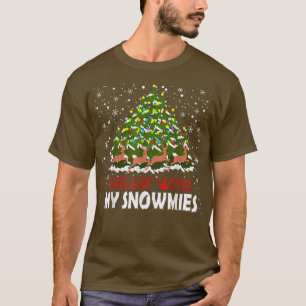 Camiseta Chillin' Con Mis Snowmies Las Luces De Los Árboles