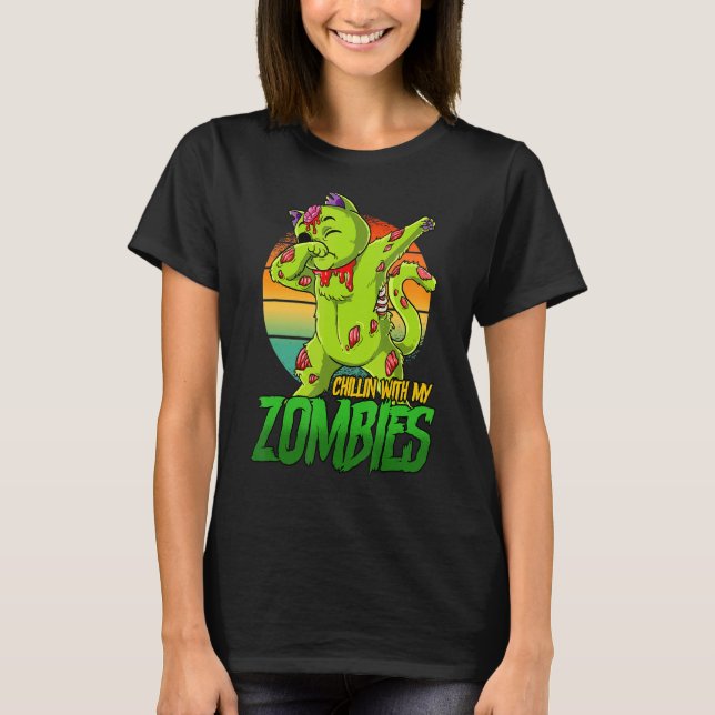 Camiseta Chillin con mis zombies (Anverso)