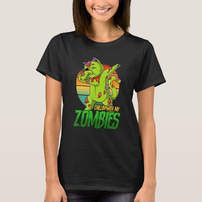Camiseta Chillin con mis zombies (Anverso)