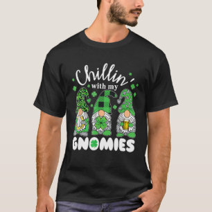 Camiseta Chillin Con My Gnomies Leopard Irish Gnome St Pat