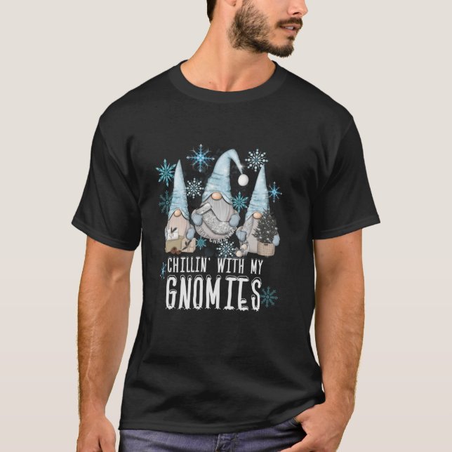 Camiseta CHILLIN CON MY GNOMIES Wind Snowflake Grno (Anverso)