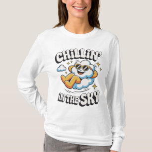 Camiseta Chillin' en el diseño de la nube Sky Retro para el