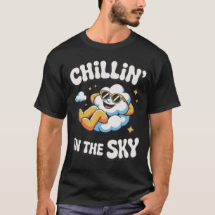 Camiseta Chillin' en el diseño de la nube Sky Retro para el
