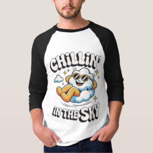 Camiseta Chillin' en el diseño de la nube Sky Retro para el