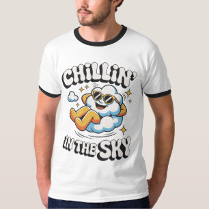 Camiseta Chillin' en el diseño de la nube Sky Retro para el