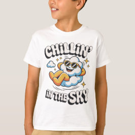 Camiseta Chillin' en el diseño de la nube Sky Retro para el
