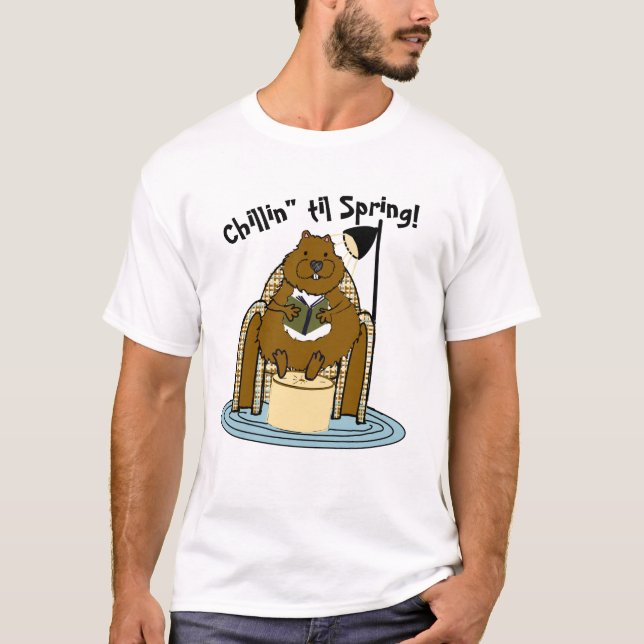 Camiseta Chillin til Spring Groundhog (Anverso)