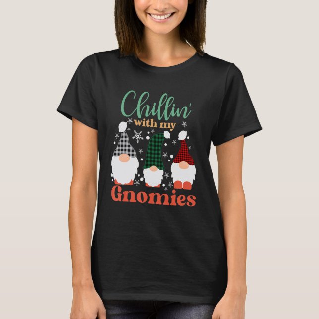 Camiseta Chillin With My Gnomies Christmas Red Gnomes (Anverso)