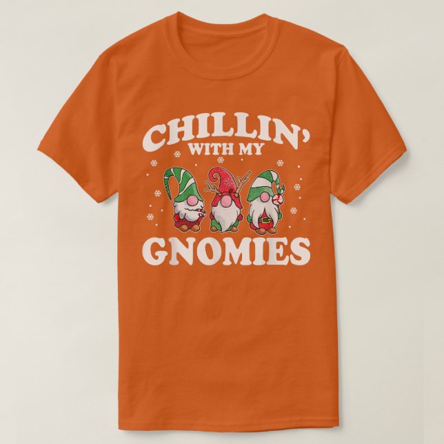 Camiseta Chillin' With My Gnomies Funny Group Matching Chri (Diseño del anverso)