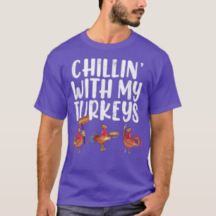 Camiseta Chillin' With My Turkeys Funny Thankending Mom D