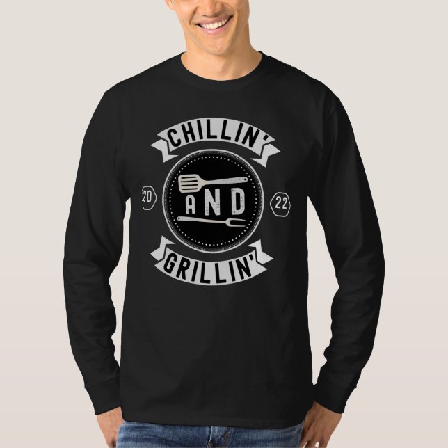 Camiseta Chillin y Grillin Funny Outdoor Summer BBQ (Anverso)