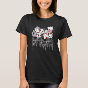 Camiseta Chilling con mis escalones Cat Horror Serial Kille