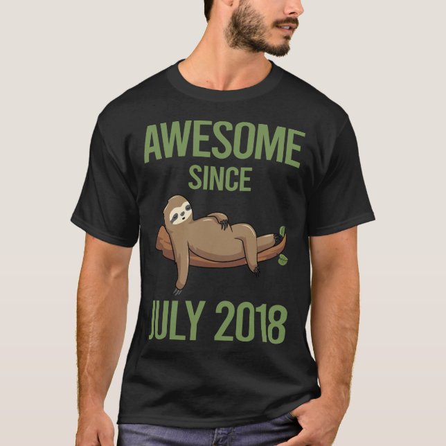 Camiseta Chilling Sloth - julio de 2018 (Anverso)