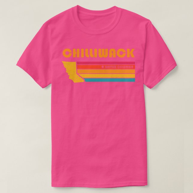Camiseta Chilliwack Columbia Británica Canadá Distancias de (Diseño del anverso)