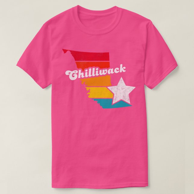 Camiseta Chilliwack Columbia Británica Canadá Distancias de (Diseño del anverso)