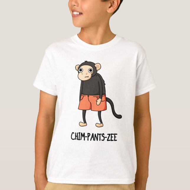 Camiseta Chim-Pants-Zee Funny Chimpanzee Monkey Pun (Anverso)