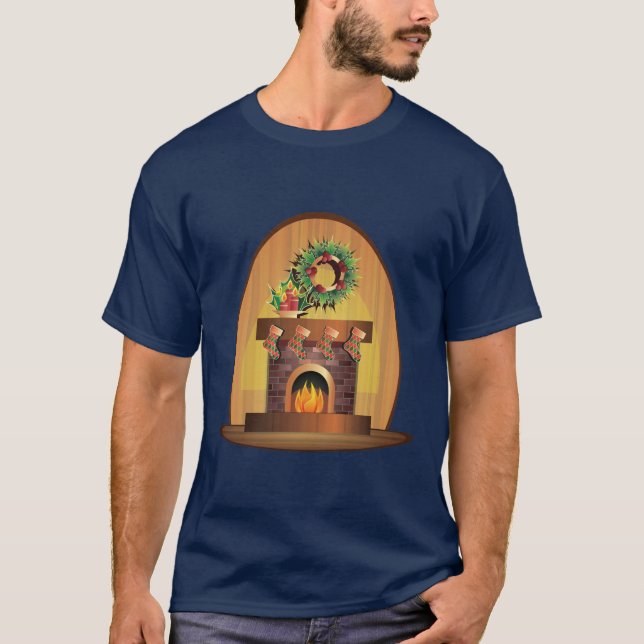 Camiseta Chimenea de navidades (Anverso)