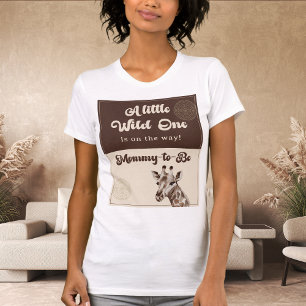 Camiseta Chimenea de Safari para Baby Shower de Mamá en Cam