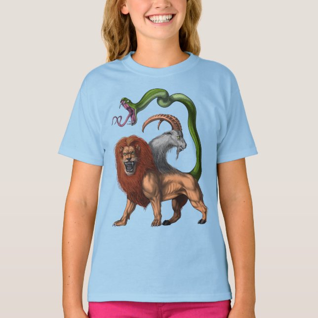 Camiseta Chimera griega de mitología (Anverso)