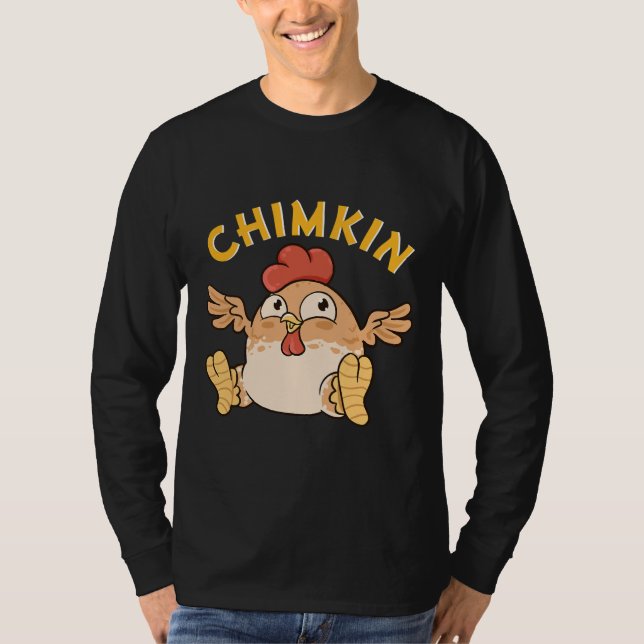 Camiseta Chimkin Fat Derpy Chicken Meme   (Anverso)