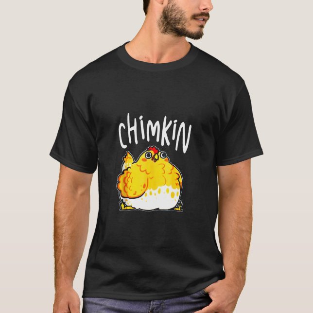 Camiseta Chimkin Funny Grasa Pollo Derpy Pollo Graso (Anverso)