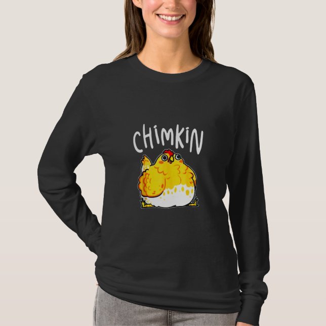 Camiseta Chimkin Funny Grasa Pollo Derpy Pollo Graso (Anverso)