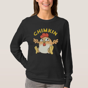 Camiseta Chimkin Grasa Derpy Chicken Meme Agricultor de Pol