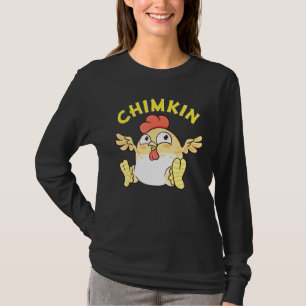Camiseta Chimkin Grasa Derpy Chicken Meme Agricultor de Pol