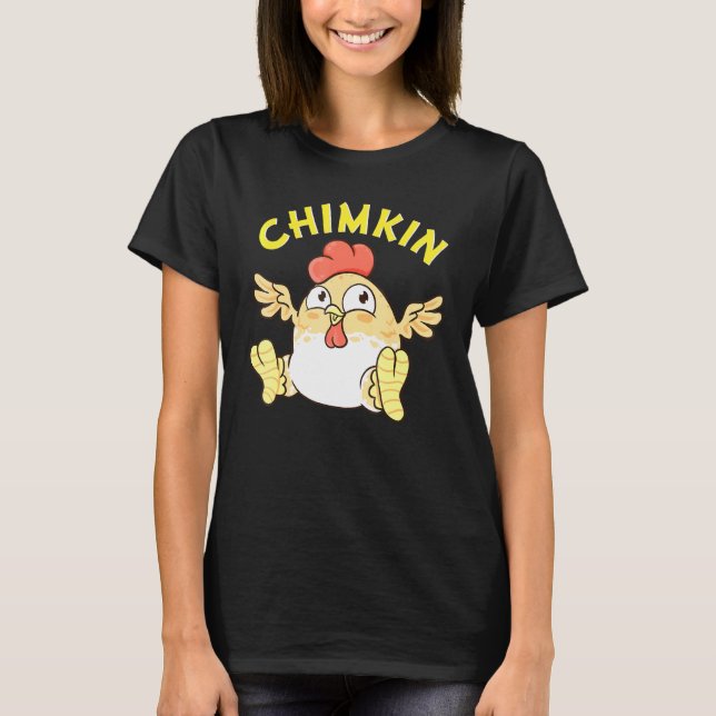 Camiseta Chimkin Grasa Derpy Chicken Meme Agricultor de Pol (Anverso)