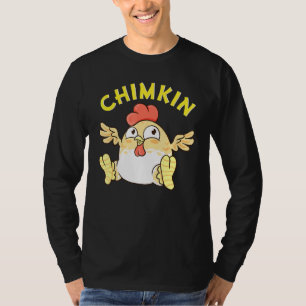 Camiseta Chimkin Grasa Derpy Chicken Meme Agricultor de Pol