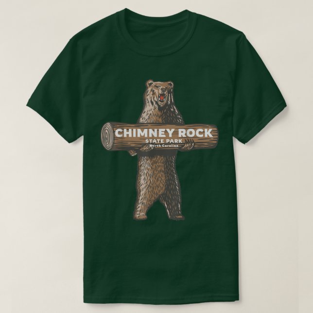 Camiseta Chimney Rock State Park North Carolina Bear Vacati (Diseño del anverso)