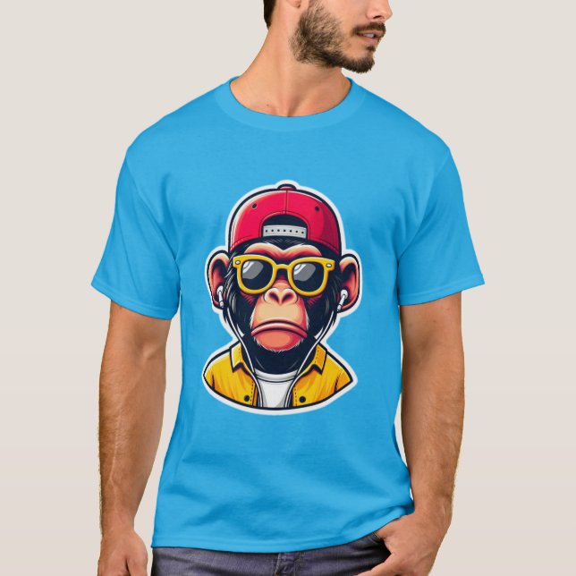 CAMISETA CHIMP EN DA HOUSE 8 (Anverso)