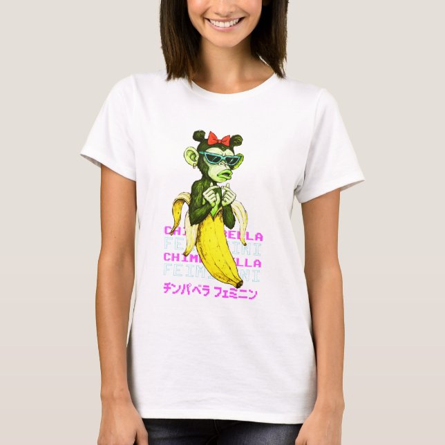 Camiseta Chimpabella Feminimini (K-POP Heart) (Anverso)
