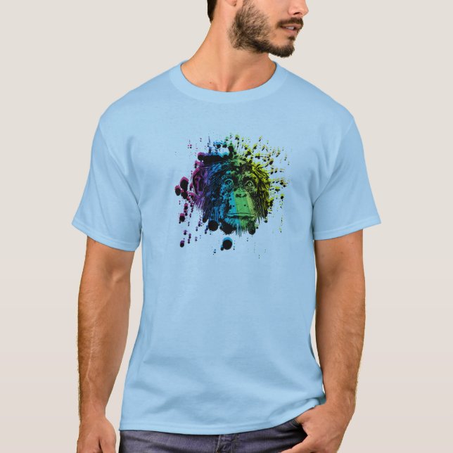 Camiseta Chimpancé arcoiris (Anverso)