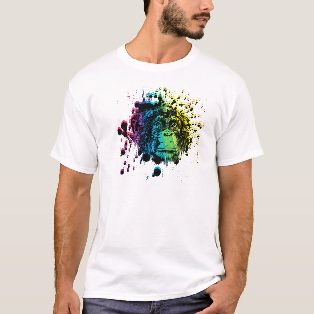 Camiseta Chimpancé arcoiris (Anverso)