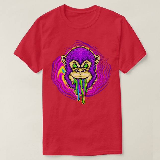Camiseta Chimpancé arcoiris Drool (Diseño del anverso)