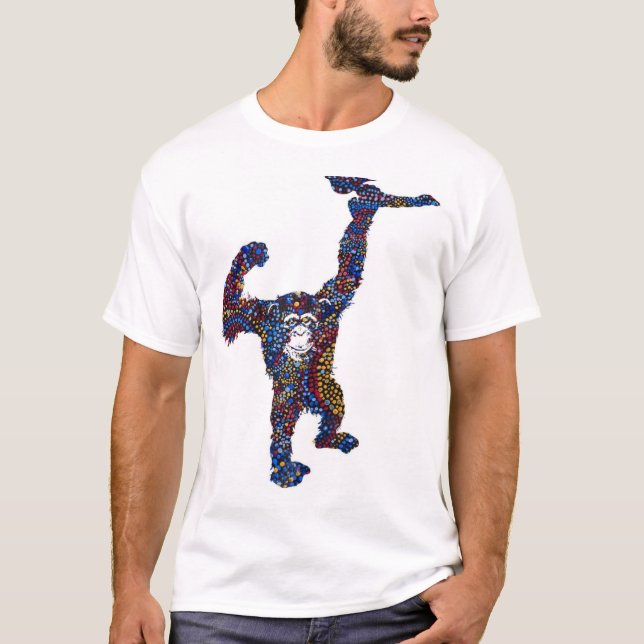 Camiseta Chimpancé colorido (Anverso)