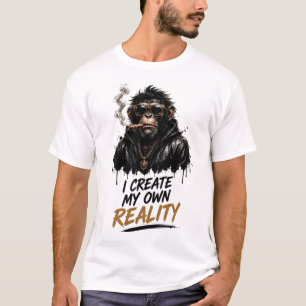 Camiseta Chimpancé Creo Mi Propia Realidad