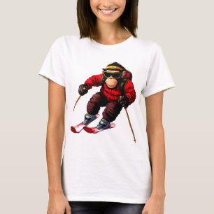 Camiseta Chimpancé de esquí