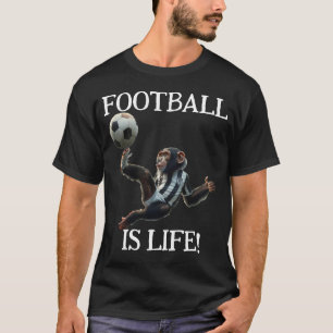 Camiseta Chimpancé de fútbol "El fútbol es la vida"