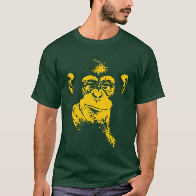 Camiseta chimpancé de pensamiento (Anverso)