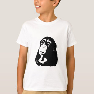 Camiseta Chimpancé de pensamiento de arte pop