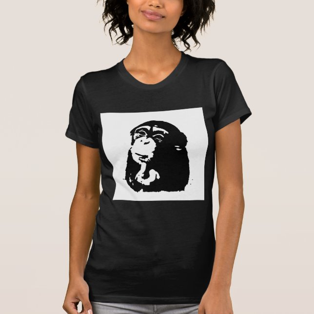 Camiseta Chimpancé de pensamiento de arte pop (Anverso)