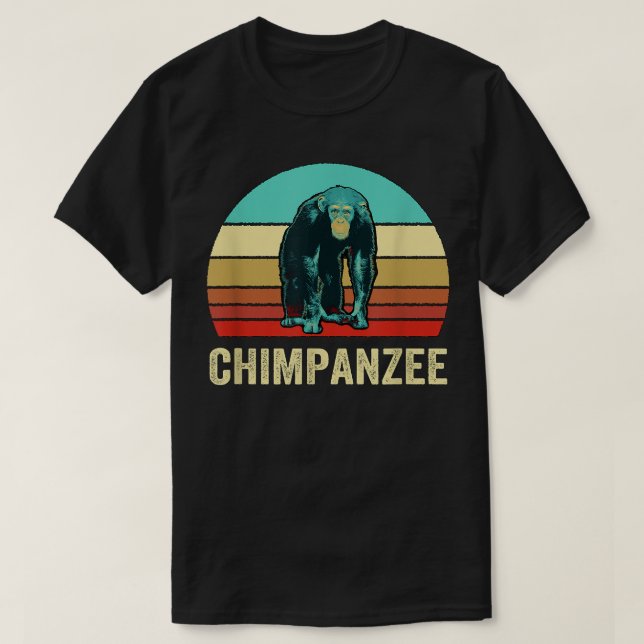 Camiseta Chimpancé de sol de estilo retro vintage (Diseño del anverso)